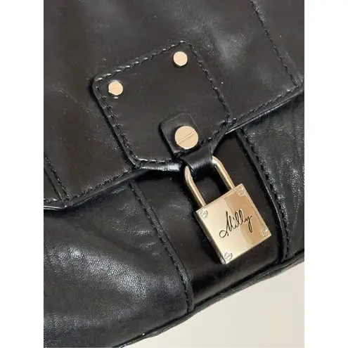 Milly Black Leather Crossbody Purse