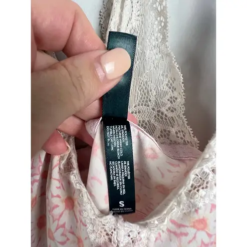 Laura Ashley Women's Floral Slip Dress Pink/White Size S Nightgown Night