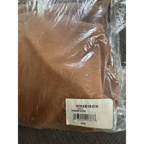 We Wore What Oversized Hoodie Womens Sweatshirt Color Gold Size Xsmall