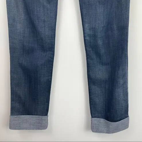 Hudson Jeans  Relaxed Straight Distressed Cuffed Dark Wash Jeans Sz 26