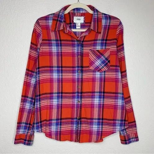 I Love H81 Los Angeles Women’s Flannel Long Sleeves Button Down Shirt