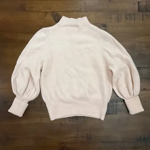 Celford Pink Mock Neck Cutout Shoulder Balloon Sleeve Sweater Size 36 (small)