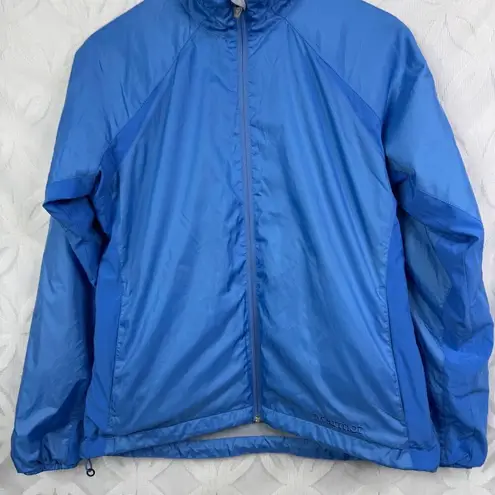 Marmot Women Lightweight Lined Packable Blue Hiking Jacket Size M