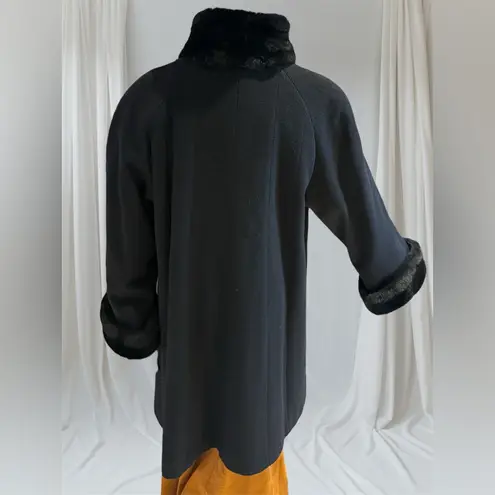 Steve by Searle Vintage Penny Lane Black Wool Cashmere Blend Satin sz P12