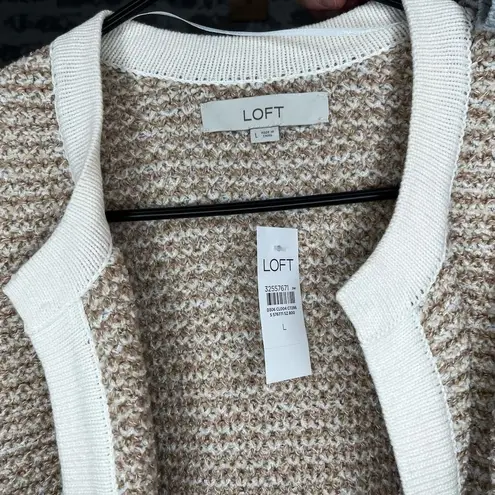 Loft  | women nwt cream knit cardigan sweater