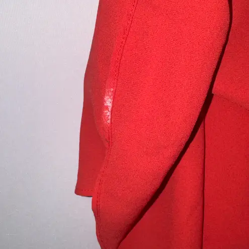 Alfani Women’s Red Bell Sleeve V-Neck Top Size 8 petite