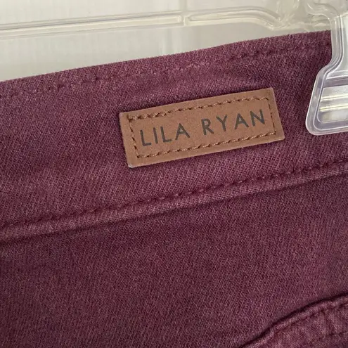 Lila Ryan Womens Super Skinny Denim Jeans Dark Purple Size 26