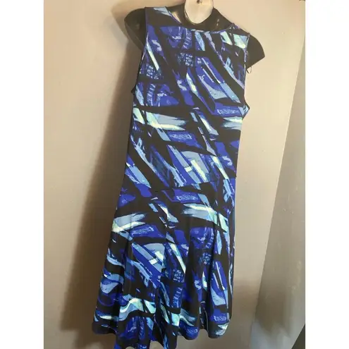 Ny Collection New York collection blue and black sleeveless dress