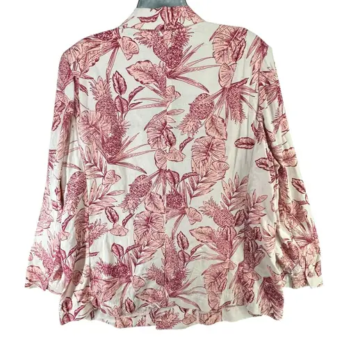 Ella Rafaella Blazer Womens XL Peach Red Double Breasted Feminine Career Office Pink