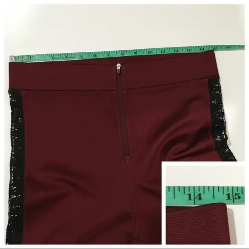 Ganni NWT Bootcut Lace Panel Trousers - Burgundy - XS*