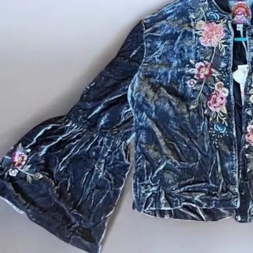 Johnny Was Britton heavily embroidered velvet jacket NWT RARE (oversized)