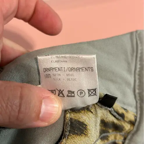 Roberto Cavalli satin cotton cropped riding pants steel gray green size S NWT