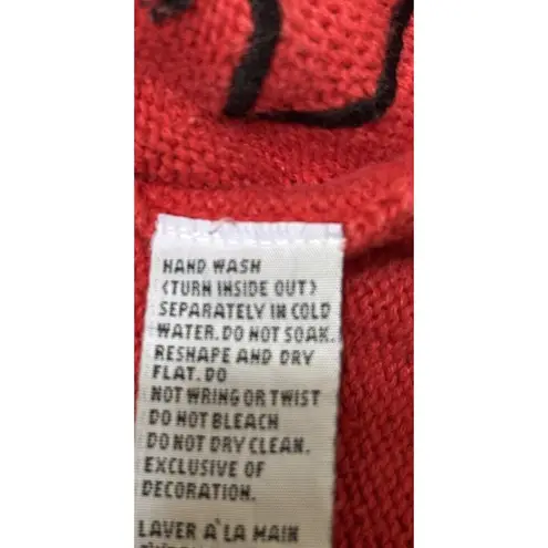 Y2K Beautiful Marisa Christina Sweater Vest Red with Butterfly Patch Detail M Size M