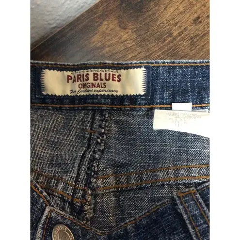 Paris Blues Y2K Fringed split front maxi denim skirt size 13 vintage pockets