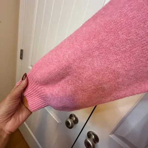 Shein 2X Pink Sweater Oversized Crew Neck Pullover Cozy Knit NWOT Women's Plus # Size XXL