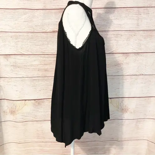 Gentle Fawn GXF Black Lace High Neck Sleeveless Blouse Size S