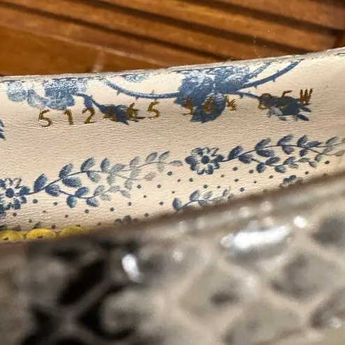 Gucci  Yva Ivory Leather Snakeskin bow embellished GG Ballerina flats EU 36.5