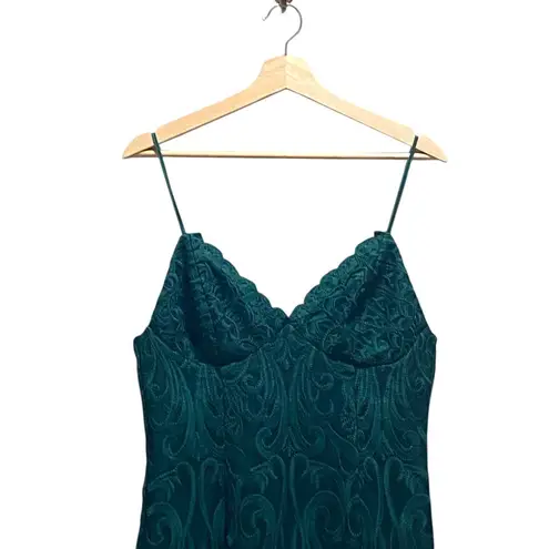 Bardot Gia Forest Green Lace Bodycon Dress Size 10/L Romantic Coquette Boho Cute