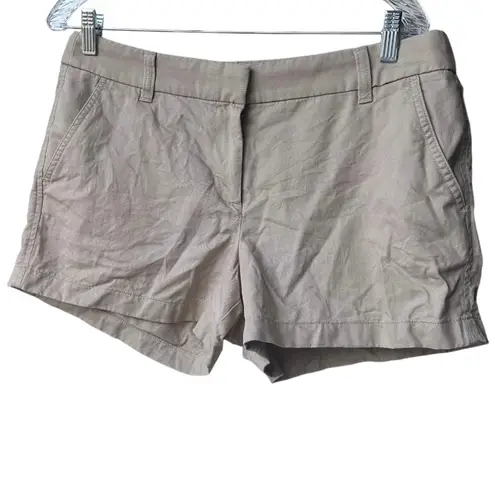 j.crew factory 3.5" classic chino short light khaki h5616 women size 10 Tan
