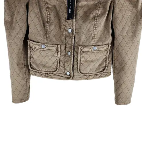 Veronica Beard NEW Camilla Quilted Jacket Puff Sleeves Tan Sierra Size XS