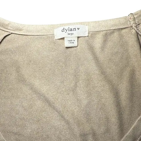 NWOT Dylan by True Grit Women's Glacier Luxe Suede Knit Shirt Size L Size L