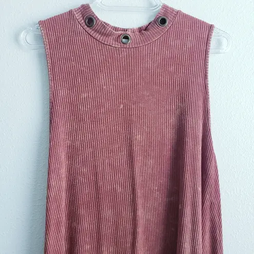 Vintage Havana Ribbed Sleeveless Mini Dress