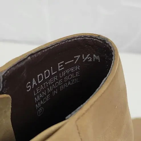 Etienne Aigner Womens Boots Size 7.5 Brown Suede Block Heels Ankle High