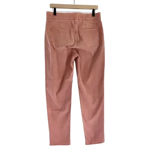 Soft Surroundings Ultimate Straight Leg Full Length Pull On Jeans Pink Medium