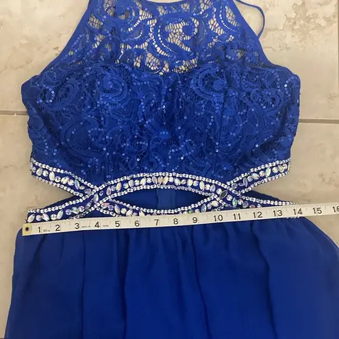 Sparkly Blue Prom Dress Size 6