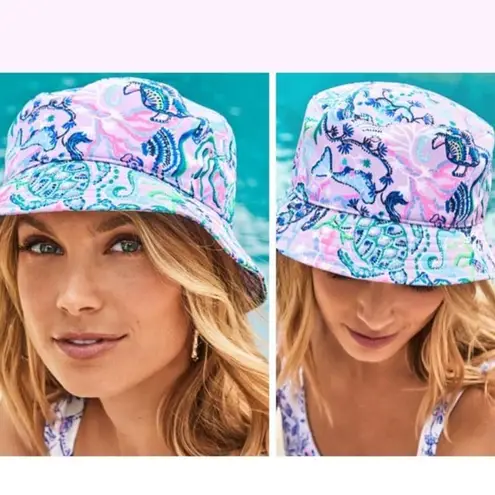 Lilly Pulitzer Lilac Freesia Mermaid Bucket Hat OS