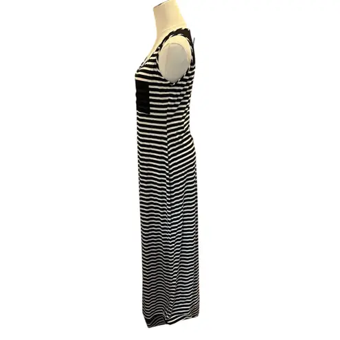 Clearance Espresso Maxi Dress NWT Mesh Accent Size M Black/White Stripe Boho Black Size M