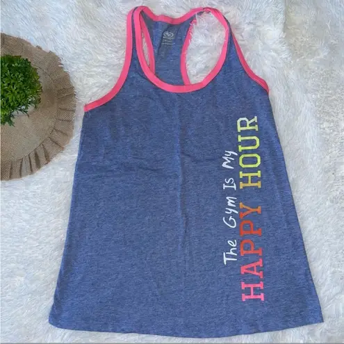 Athletic Works  Top Women’s X-Small Tank Shirt Racerback GYM is my HAPPY HOUR