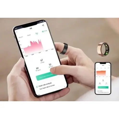 BNIB Smart Ring Health Tracker Sleep Monitor Heart Rate Waterproof Rose Gold