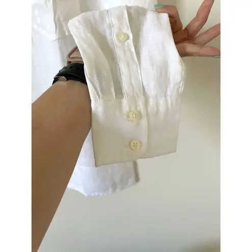 UNTUCKit Linen Cotton Buttondown Shirt Turquoise White Size 0 NEW