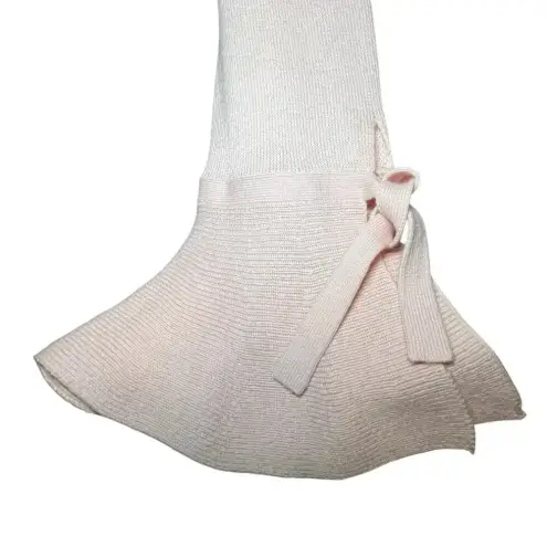 Ann Taylor  LOFT Pink‎ Silk Blend Cardigan Small Open Front Bell Sleeve Wrist Tie