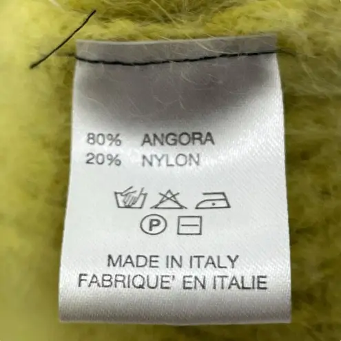 Roberto Collina Angora Sweater Women’s Size Small Yellow Crew Neck Soft Knit