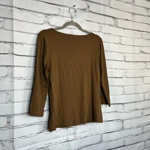 Vintage Lauren Ralph Lauren Brown Longsleeve Top Women’s M Preppy Minimalist Y2K Size M