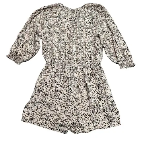 BeachGold Romper Womens Extra Large Beige Cheetah Animal Print Anthropologie Tan Size XL