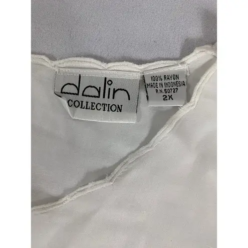 Delin Collection Women's All White Top & Skirt Set Size 2X