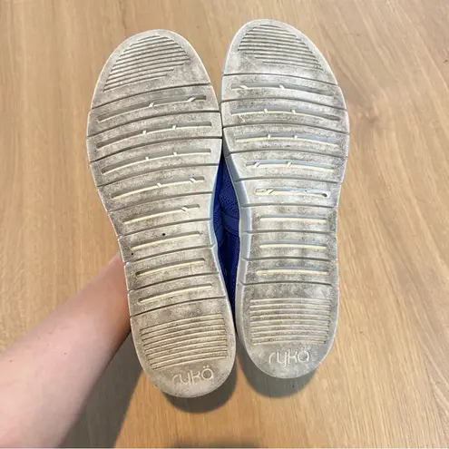 Ryka Hera Slip-On Shoes Blue Sz 11 Casual Comfort Knit Loafers Sneakers Luxury