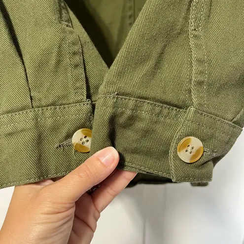 Thread & Supply Olive Green Button cotton shirt jacket size medium