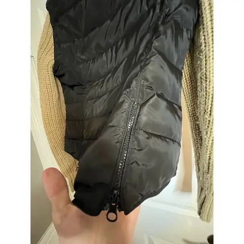 Montanaco Puffer Vest Knit Sweater Sleeves Transitional Hobbit Cottage Grandma Black Size L - Image 12