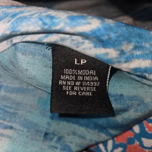 Tolani Nwt Raelyn Kimono Open Wrap Blue Tie Dye Coverup Size LP