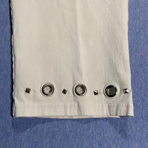 Zac & Rachel Womens White Cropped Pants Size 16