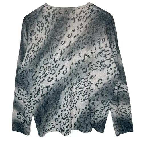 360 Cashmere Skull Cashmere / Roxie Leopard Sweater size Large