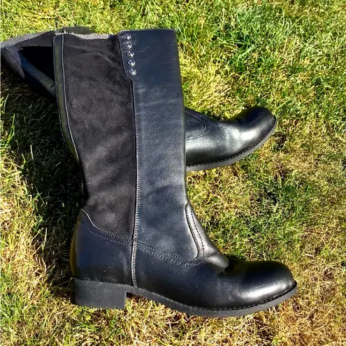 Comfy stylish leather boots in bigger size π€π€ Black
