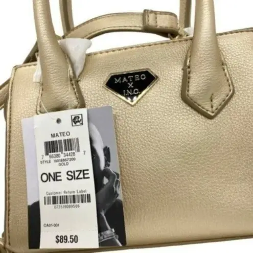 Mateo for INC International Concepts Womens Crossbody Diana Gold Bag NEW