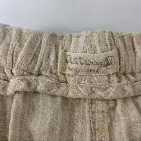 Just living Cream Striped Pants - Size Medium
