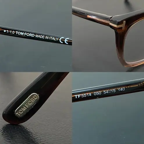 Tom Ford TF5514 050 54▪️15 140 Brown Ombre Thin Butterfly Plastic Eyeglasses