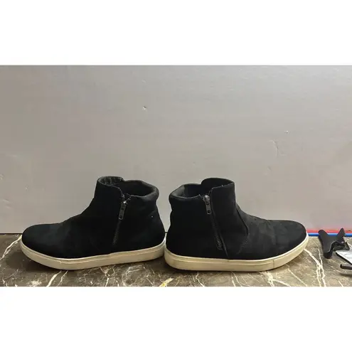 IZOD Womens Mila Black Faux Suede Pull-On Boot Sneaker Ankle Bootie Size 8